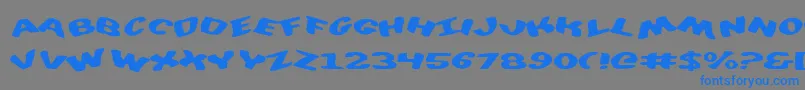 DiegoconScrambled Font – Blue Fonts on Gray Background