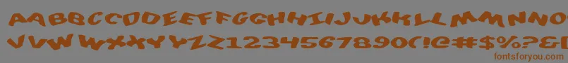 DiegoconScrambled-Schriftart – Braune Schriften auf grauem Hintergrund