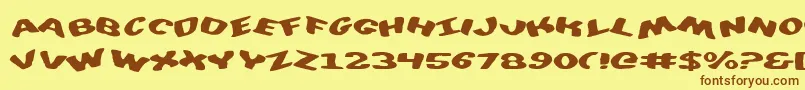 DiegoconScrambled Font – Brown Fonts on Yellow Background