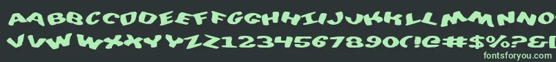 DiegoconScrambled-Schriftart – Grüne Schriften auf schwarzem Hintergrund
