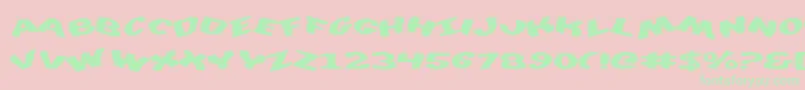 fuente DiegoconScrambled – Fuentes Verdes Sobre Fondo Rosa