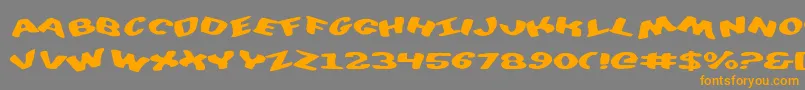 DiegoconScrambled Font – Orange Fonts on Gray Background