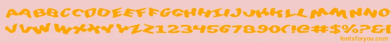Шрифт DiegoconScrambled – оранжевые шрифты на розовом фоне