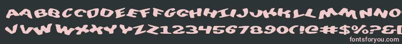DiegoconScrambled-Schriftart – Rosa Schriften auf schwarzem Hintergrund
