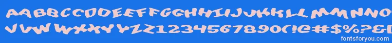 DiegoconScrambled Font – Pink Fonts on Blue Background