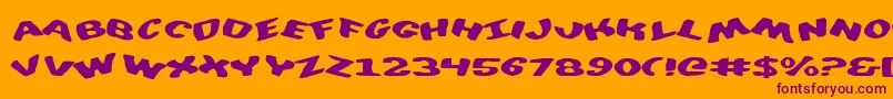 Шрифт DiegoconScrambled – фиолетовые шрифты на оранжевом фоне