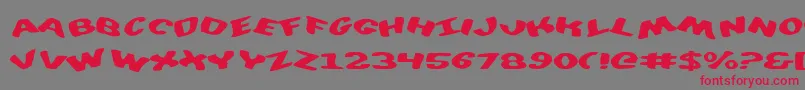DiegoconScrambled Font – Red Fonts on Gray Background