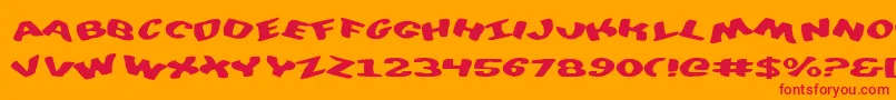 DiegoconScrambled Font – Red Fonts on Orange Background