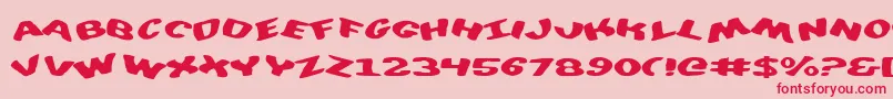 フォントDiegoconScrambled – ピンクの背景に赤い文字