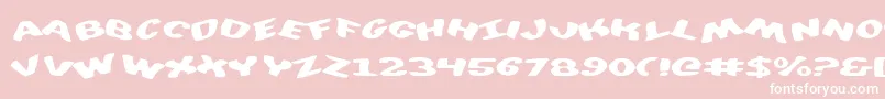 フォントDiegoconScrambled – ピンクの背景に白い文字