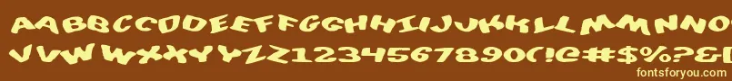 DiegoconScrambled Font – Yellow Fonts on Brown Background