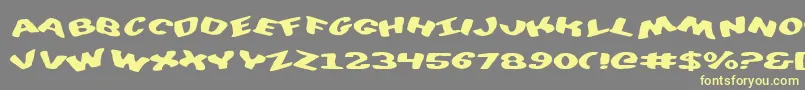 DiegoconScrambled-Schriftart – Gelbe Schriften auf grauem Hintergrund