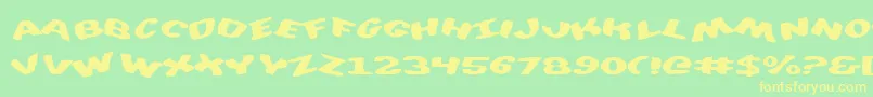 DiegoconScrambled Font – Yellow Fonts on Green Background