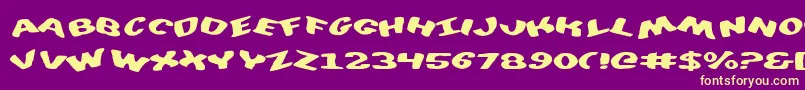 DiegoconScrambled Font – Yellow Fonts on Purple Background