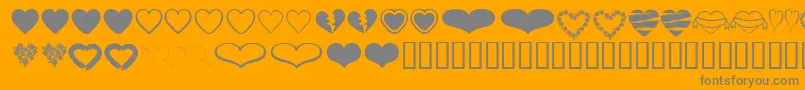 HeartsBv Font – Gray Fonts on Orange Background