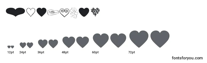 HeartsBv Font Sizes