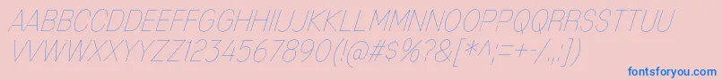 MixolydianTitlingUlIt Font – Blue Fonts on Pink Background