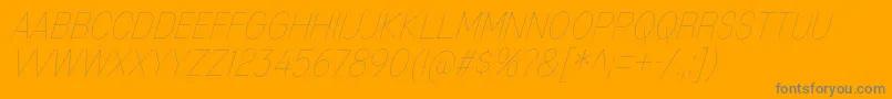 MixolydianTitlingUlIt-Schriftart – Graue Schriften auf orangefarbenem Hintergrund