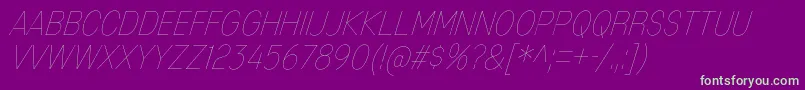 MixolydianTitlingUlIt Font – Green Fonts on Purple Background