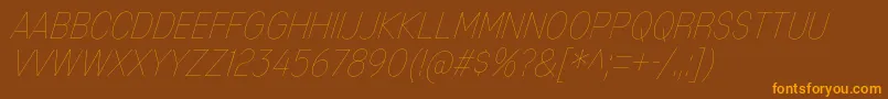 MixolydianTitlingUlIt Font – Orange Fonts on Brown Background