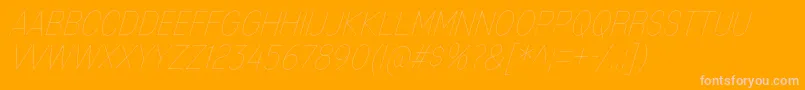 MixolydianTitlingUlIt Font – Pink Fonts on Orange Background