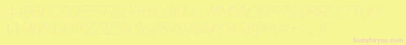 MixolydianTitlingUlIt Font – Pink Fonts on Yellow Background