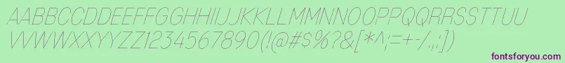 MixolydianTitlingUlIt Font – Purple Fonts on Green Background