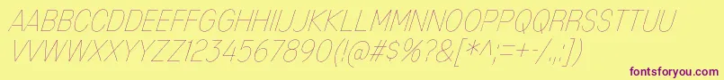 MixolydianTitlingUlIt Font – Purple Fonts on Yellow Background