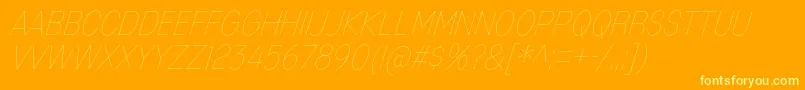 MixolydianTitlingUlIt Font – Yellow Fonts on Orange Background