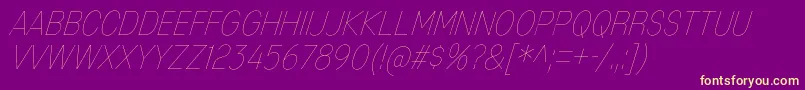 MixolydianTitlingUlIt Font – Yellow Fonts on Purple Background