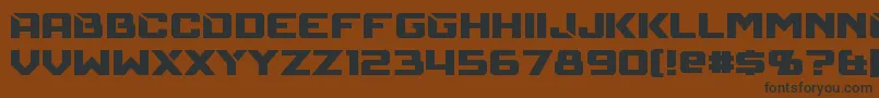 Mechfire Font – Black Fonts on Brown Background