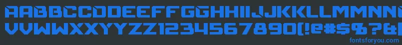 Mechfire Font – Blue Fonts on Black Background