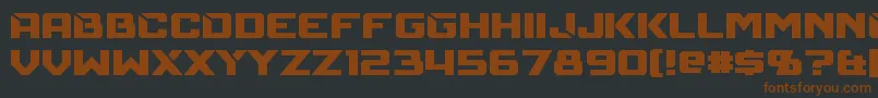 Mechfire Font – Brown Fonts on Black Background