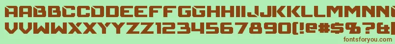 Mechfire Font – Brown Fonts on Green Background