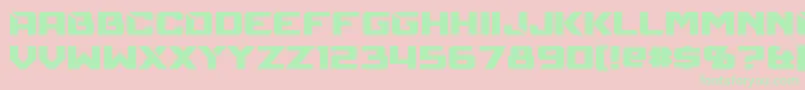 Mechfire Font – Green Fonts on Pink Background