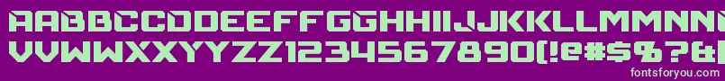 Mechfire Font – Green Fonts on Purple Background