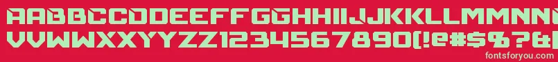 Mechfire Font – Green Fonts on Red Background