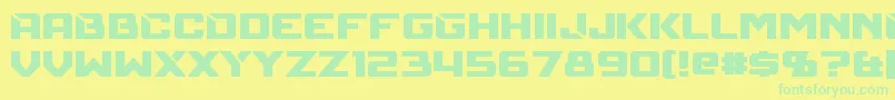 Mechfire Font – Green Fonts on Yellow Background