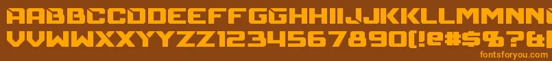 Mechfire Font – Orange Fonts on Brown Background