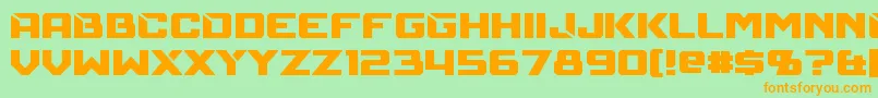 Mechfire Font – Orange Fonts on Green Background