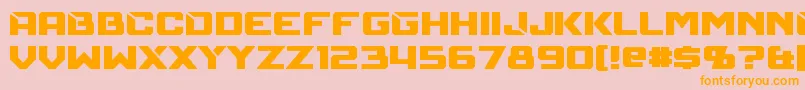 Mechfire Font – Orange Fonts on Pink Background