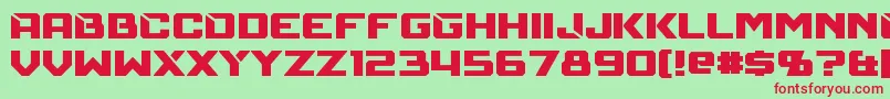 Mechfire Font – Red Fonts on Green Background