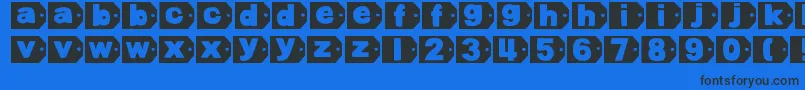 DjbTaggedAgain Font – Black Fonts on Blue Background