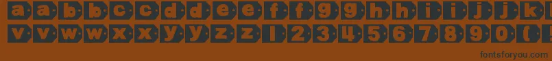 DjbTaggedAgain Font – Black Fonts on Brown Background