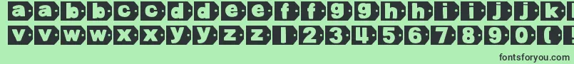 fuente DjbTaggedAgain – Fuentes Negras Sobre Fondo Verde
