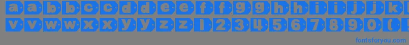 DjbTaggedAgain Font – Blue Fonts on Gray Background