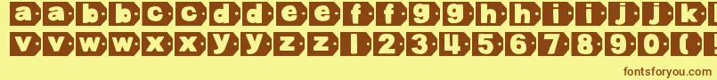 DjbTaggedAgain Font – Brown Fonts on Yellow Background