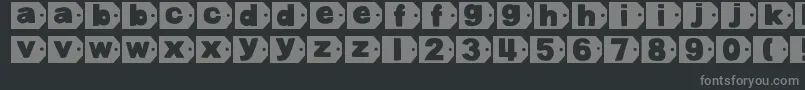 DjbTaggedAgain Font – Gray Fonts on Black Background