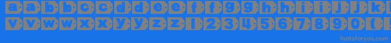 DjbTaggedAgain Font – Gray Fonts on Blue Background