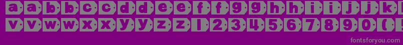 フォントDjbTaggedAgain – 紫の背景に灰色の文字